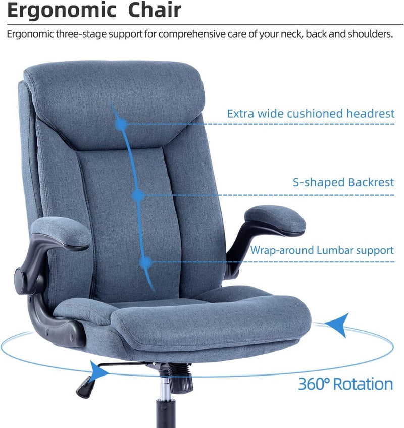 Executive Office Chair, Ergonomic Computer Desk Chair Swivel Work Chair