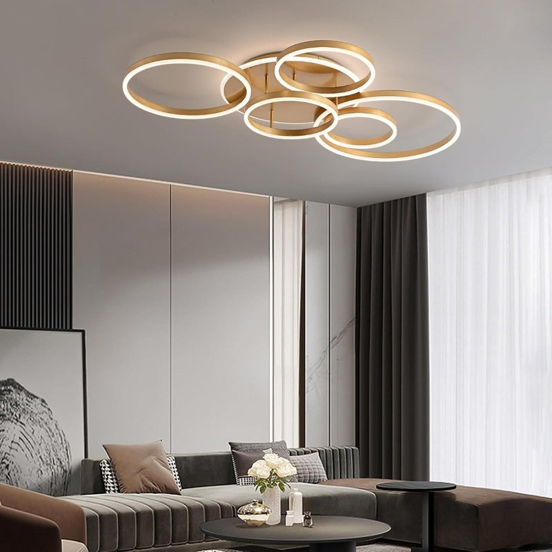 Dimmable Led Ceiling Light,116Cm Flush Mount 108W 6400Lm Ceiling Lights Fixture