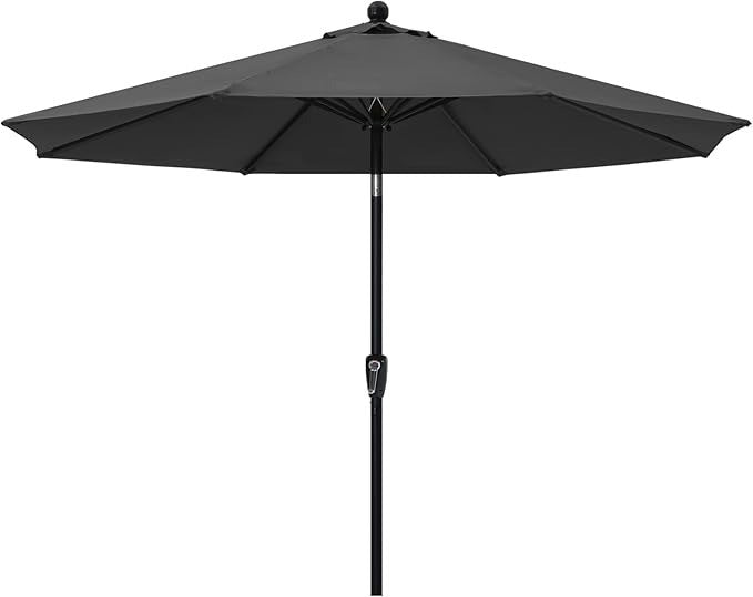 2.7M Parasol Patio Umbrella Table Market Umbrella with Push Button Tilt for Gard