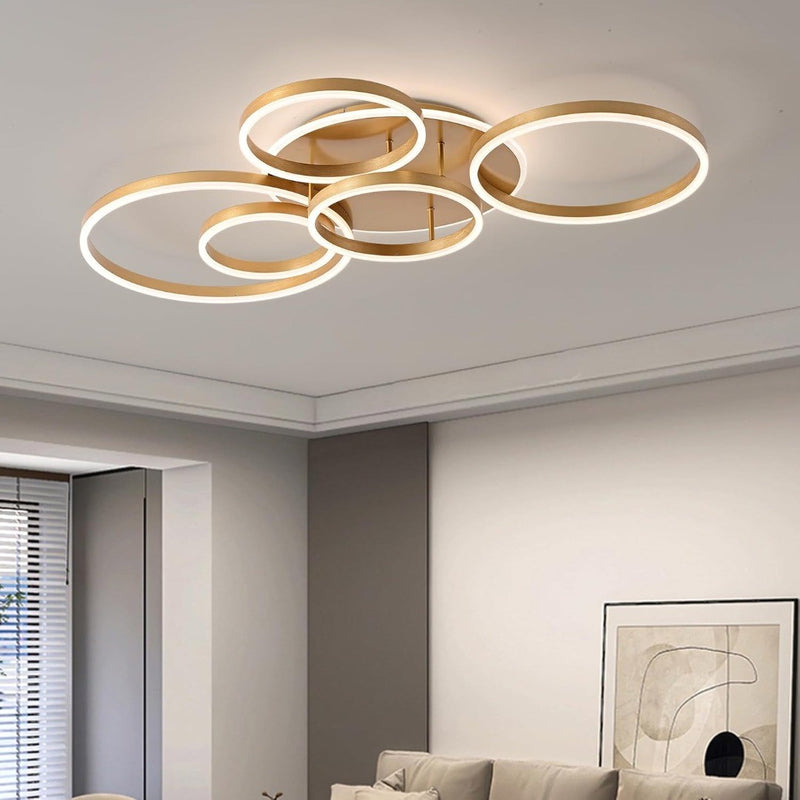 Dimmable Led Ceiling Light,116Cm Flush Mount 108W 6400Lm Ceiling Lights Fixture