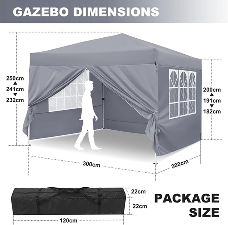 Pop Up Camping Gazebo 3mx3m