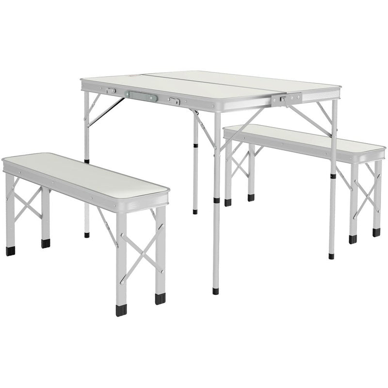 4 Seater Aluminium Picnic Table Wooden Design