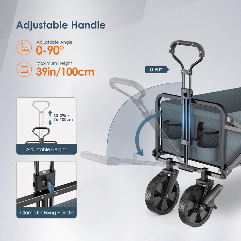 Collapsible Folding Wagon Trolley with Wheels