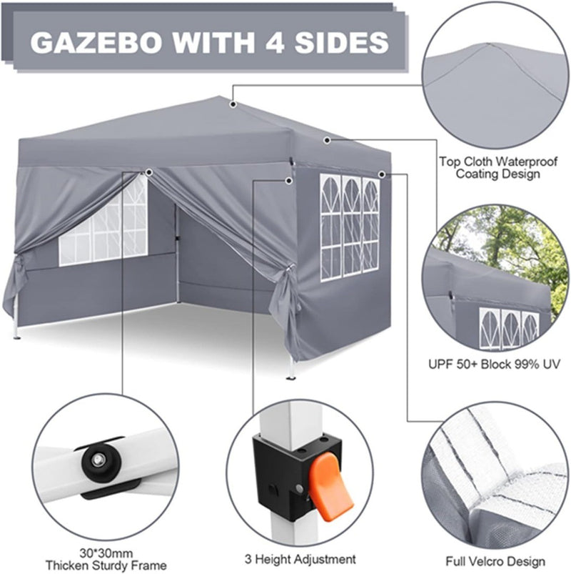 Pop Up Camping Gazebo 3mx3m