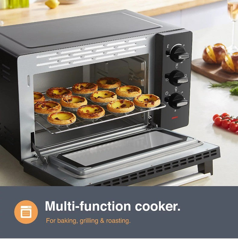 23L Mini Oven with Adjustable Temperature Control 90-230, 1400W