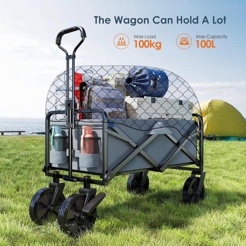 Collapsible Folding Wagon Trolley with Wheels