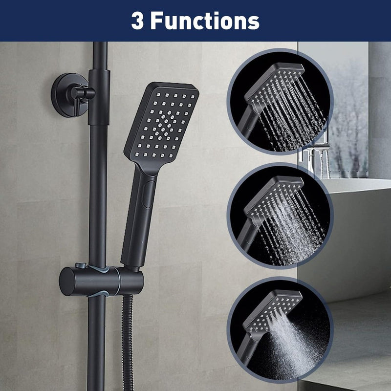 Thermostatic Shower Mixer Set Matte Black