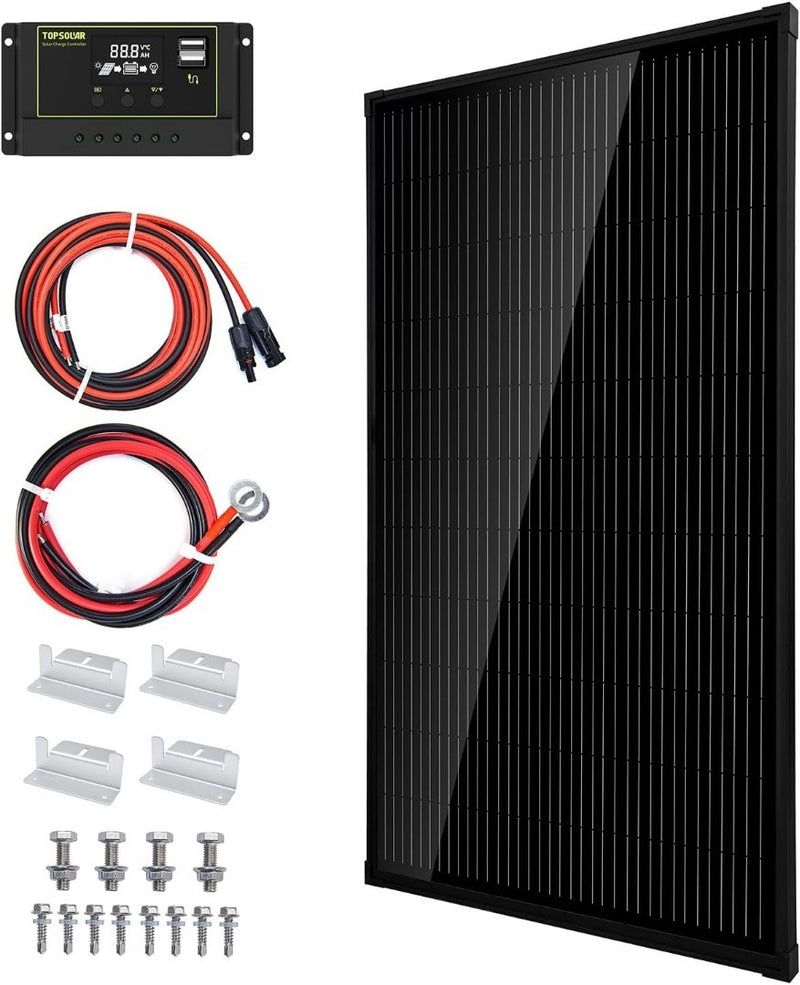 Solar Panel Kit 170 Watt 12 Volt Monocrystalline Off Grid System