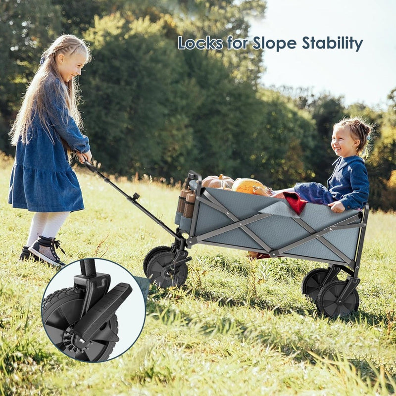 Collapsible Folding Wagon Trolley with Wheels