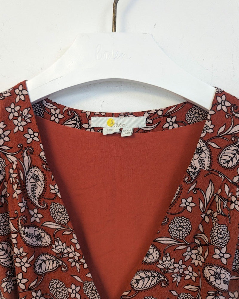 BODEN Button Through Midi Tea Dress UK 12 - SAMPLE