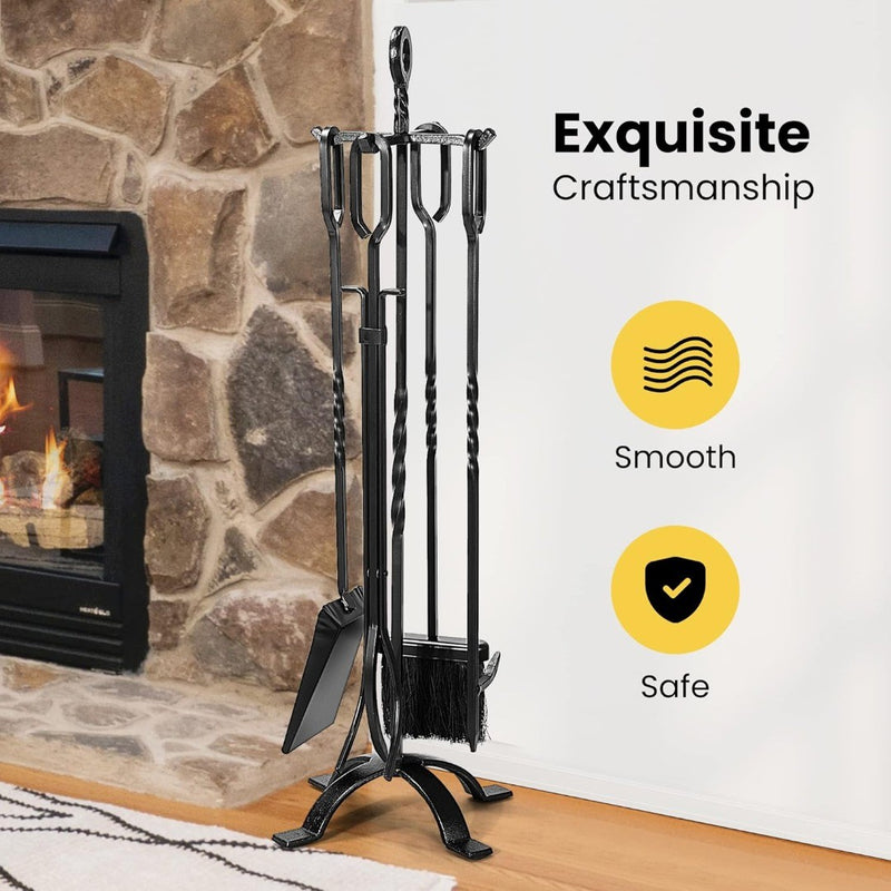 5 Pieces Fireplace Tool Set