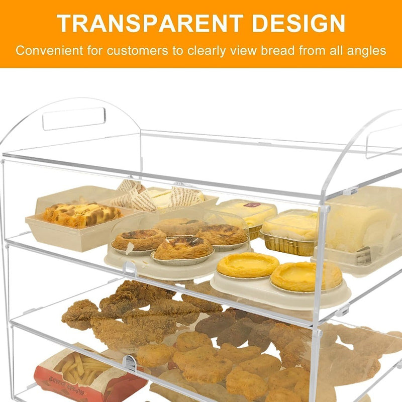 Bakery Display Case 3 Tier Plastic