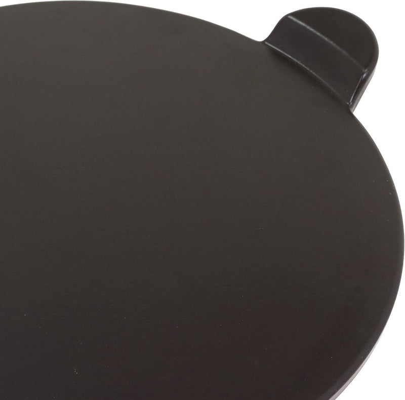 15" Pizza Stone Black Glaze Cordierite for Oven