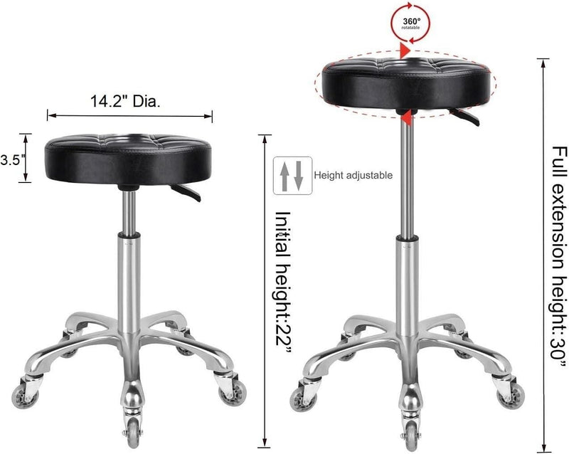 Swivel Stool Height Adjustable Stainless Steel