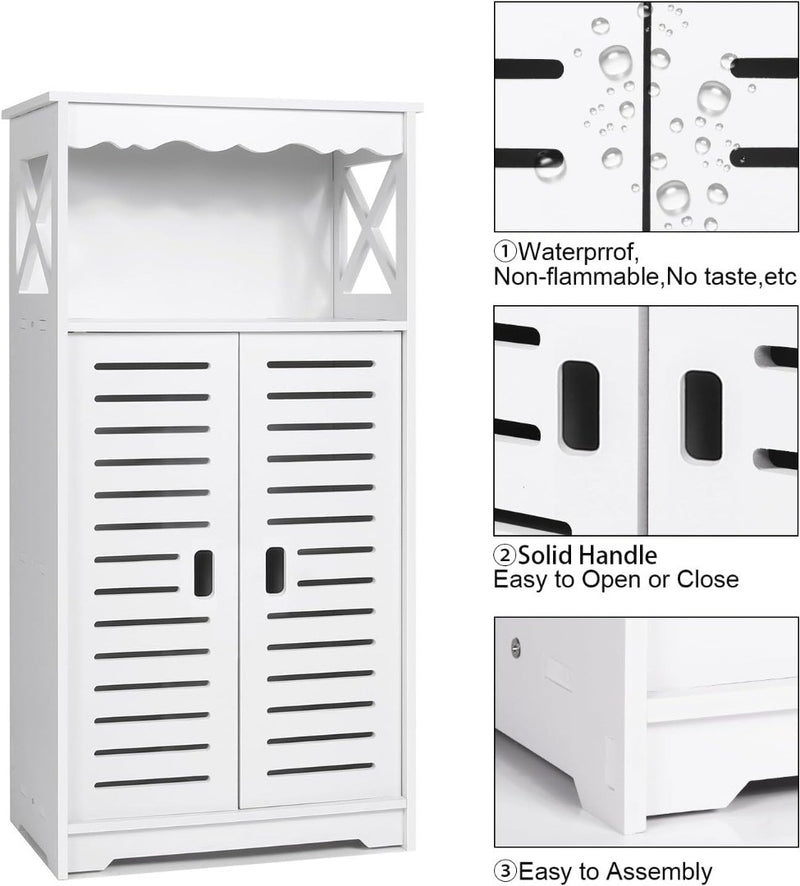 Bathroom Storage Cabinet Waterproof White