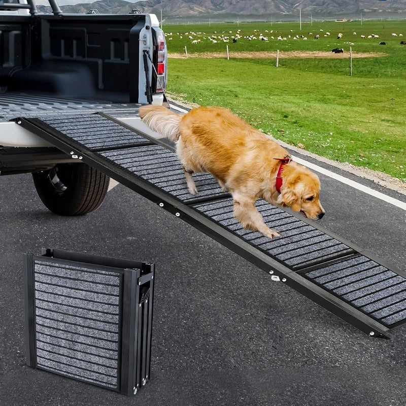 Foldable Portable Dog Ramp Non-Slip Rug Surface