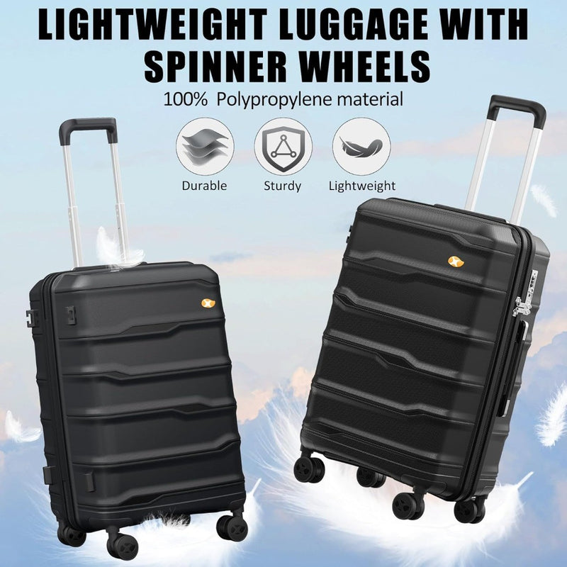 Carry On Suitcase - 20 Inch - 4 Spinner Wheels - 55x40x20cm - TSA Approved