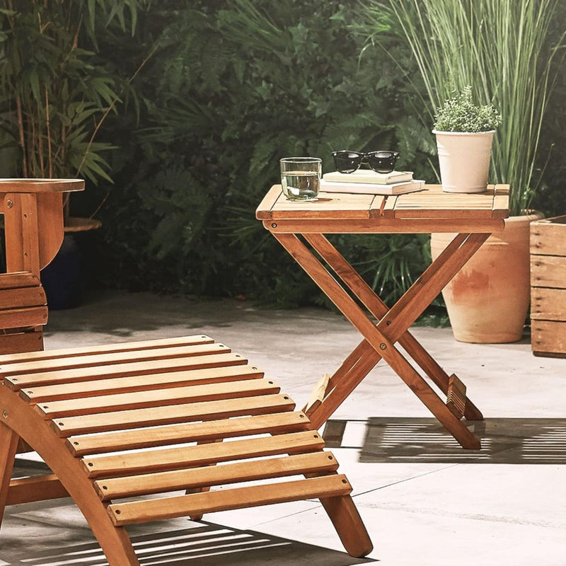 Wooden Folding Table Portable Outdoor Garden