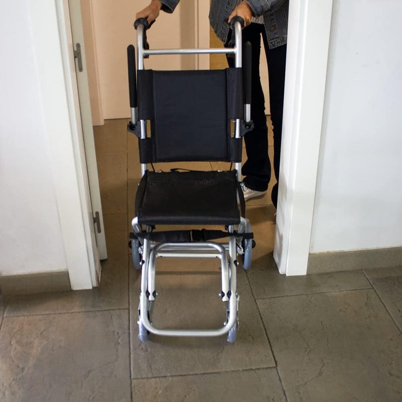 Folding Transport Wheelchair Ergonomic Black