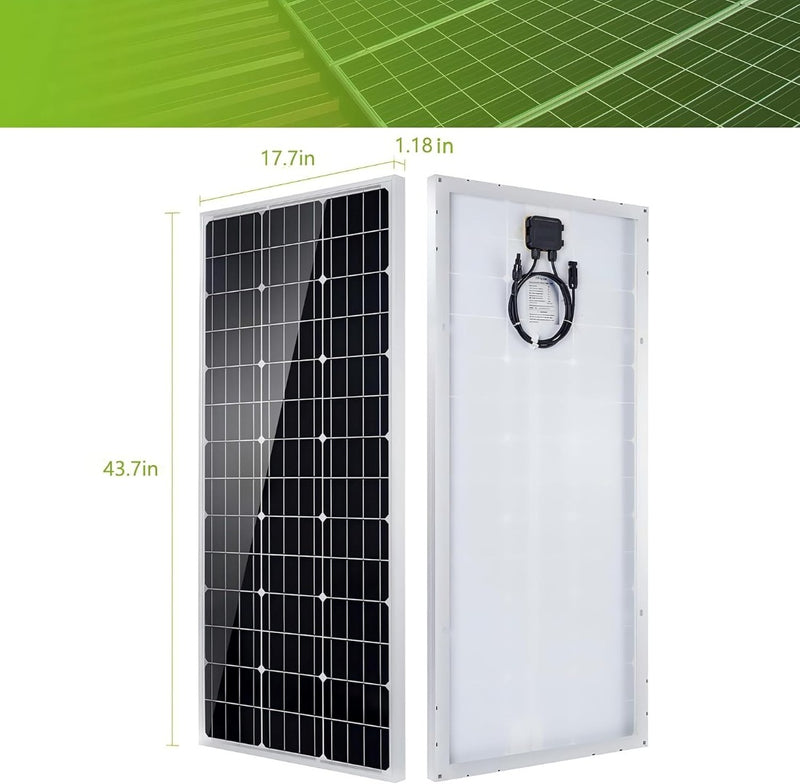 Solar Panel Kit 100 Watt 12 Volt Monocrystalline Off Grid System