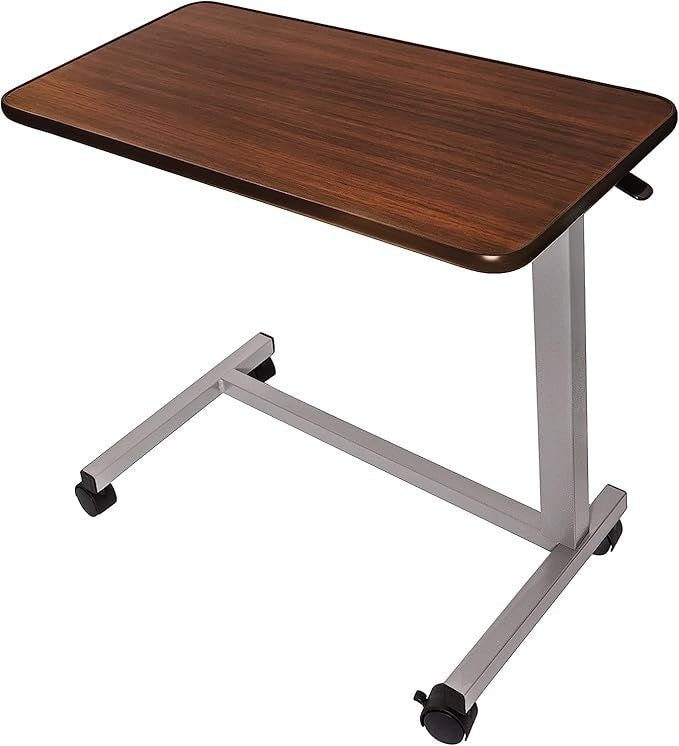 Medical Overbed Table- Brown