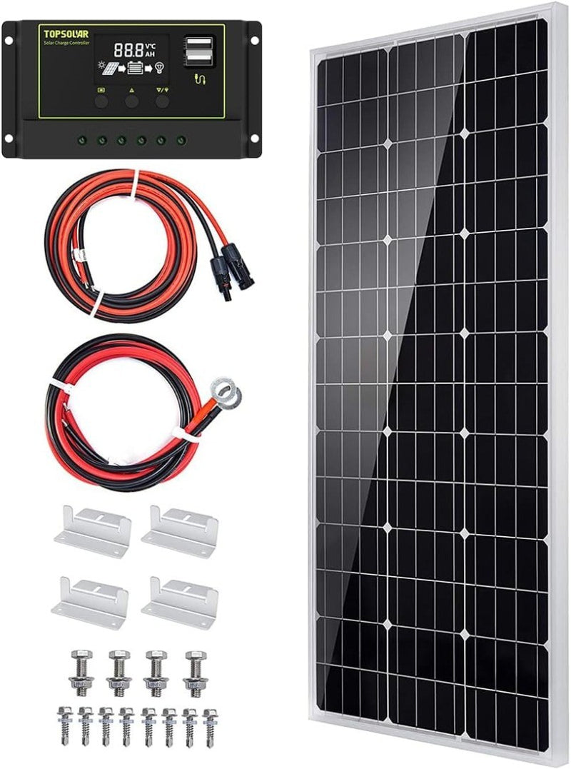 Solar Panel Kit 100 Watt 12 Volt Monocrystalline Off Grid System