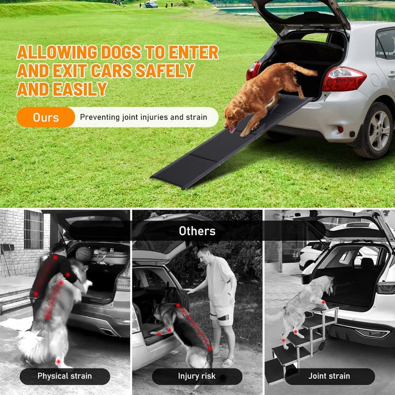 Folding Dog Ramp for Cars, Supports up to 70kg,