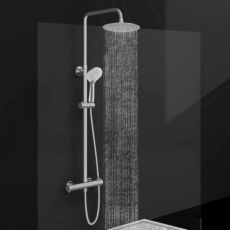 Thermostatic Shower Mixer Set Round Chrome