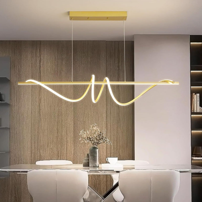 Chandelier Pendant Light 100cm Gold Wave