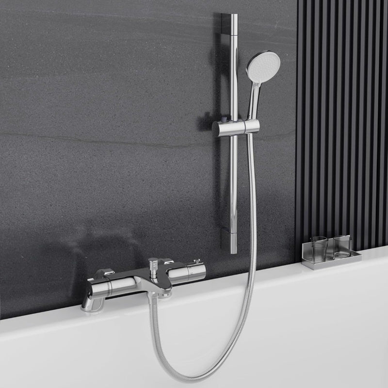 Thermostatic Bath Shower Mixer Tap Set Chrome