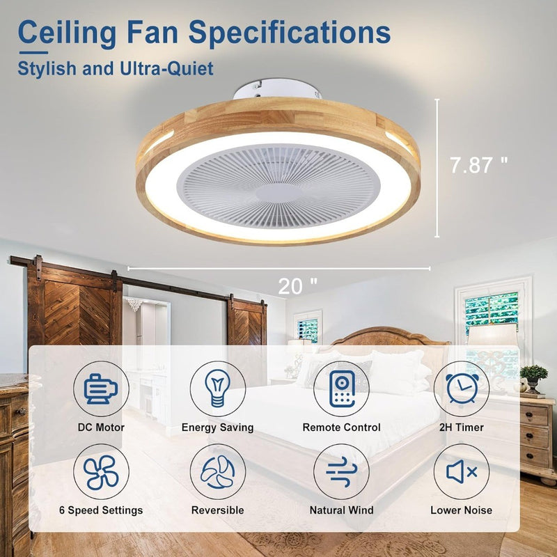 LED Ceiling Fan with Light: Wood Ceiling Fan Light