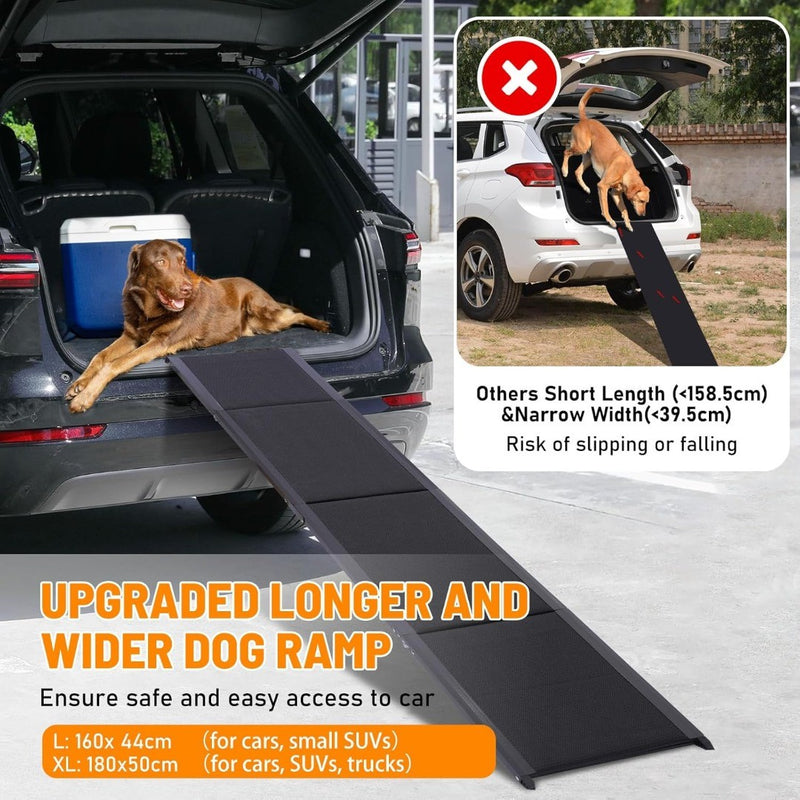 Folding Dog Ramp for Cars, Supports up to 70kg,