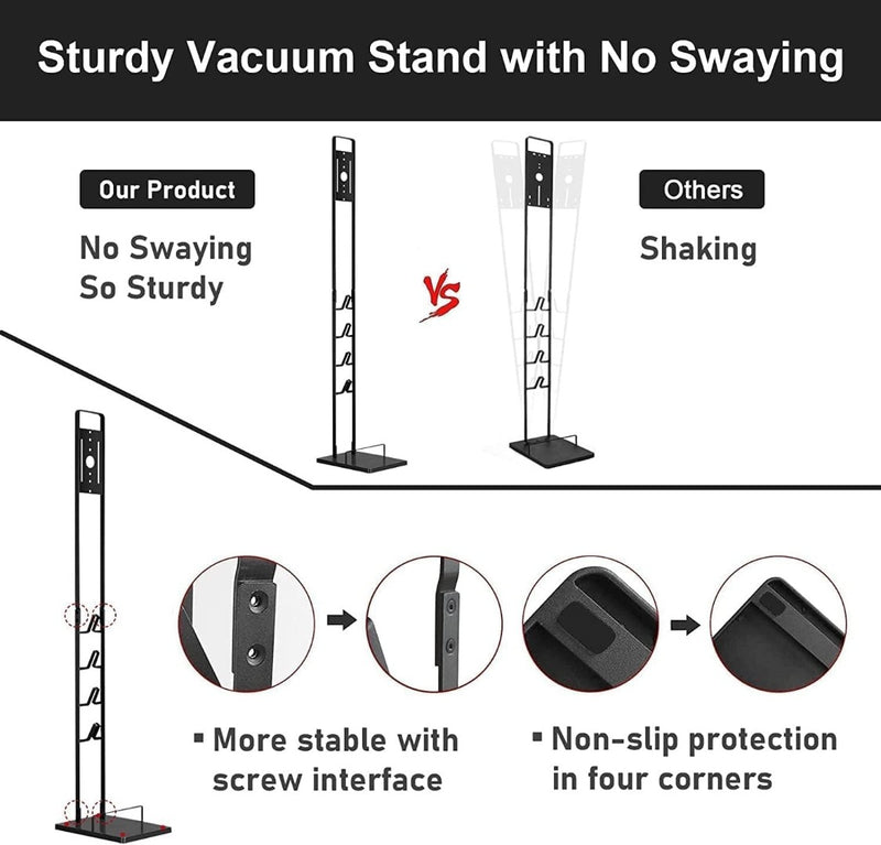 Vacuum Stand, Stable Metal Storage Bracket Holder