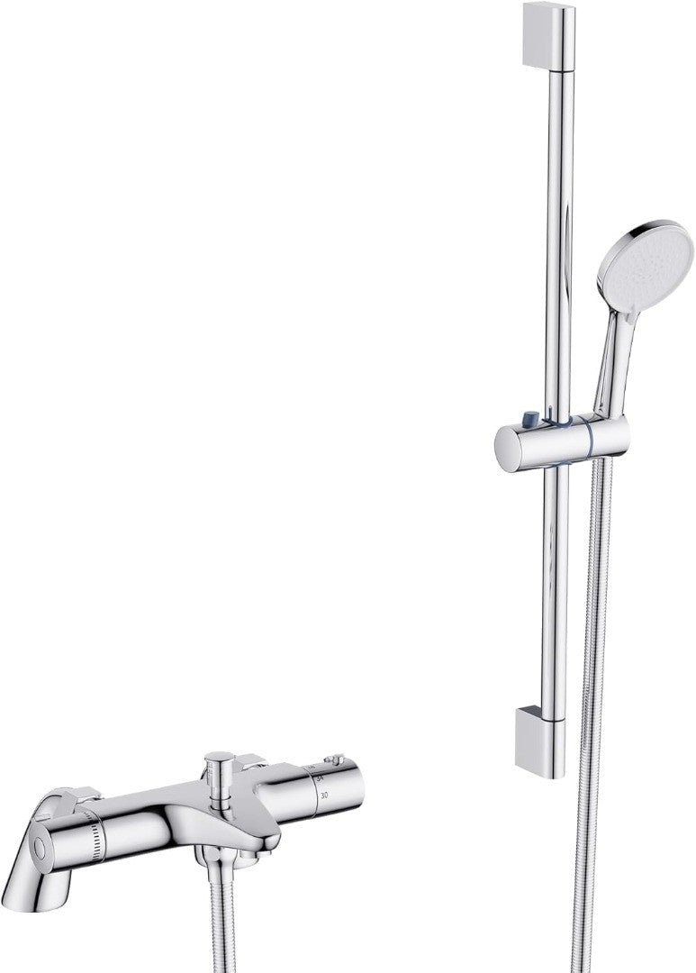 Thermostatic Bath Shower Mixer Tap Set Chrome