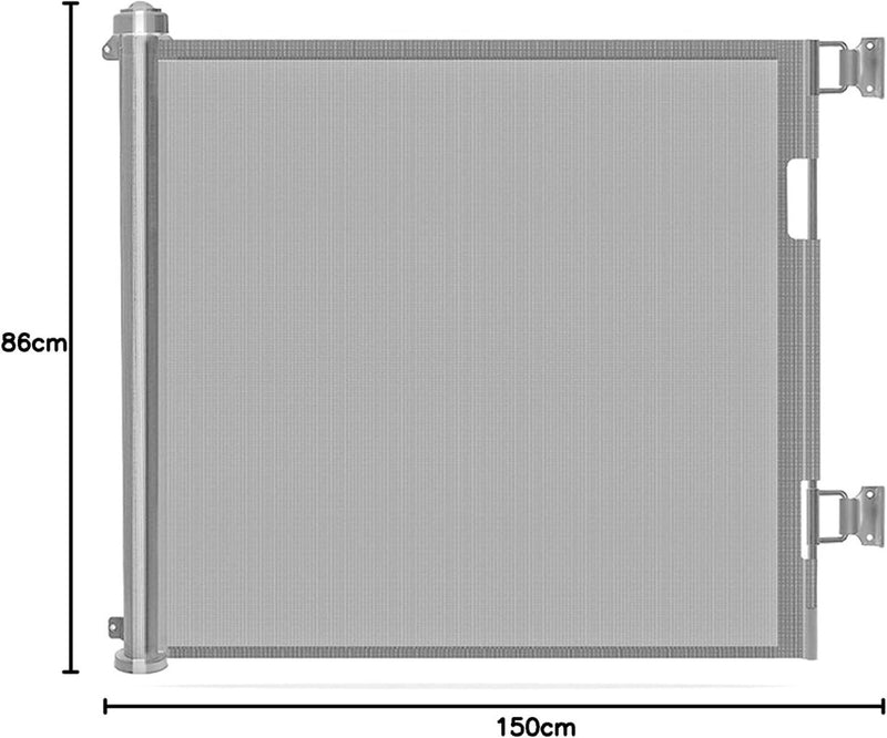 Retractable Stair Gate for Baby, Extra Wider Safety Dog Gate 150cm, 86cm Tall,