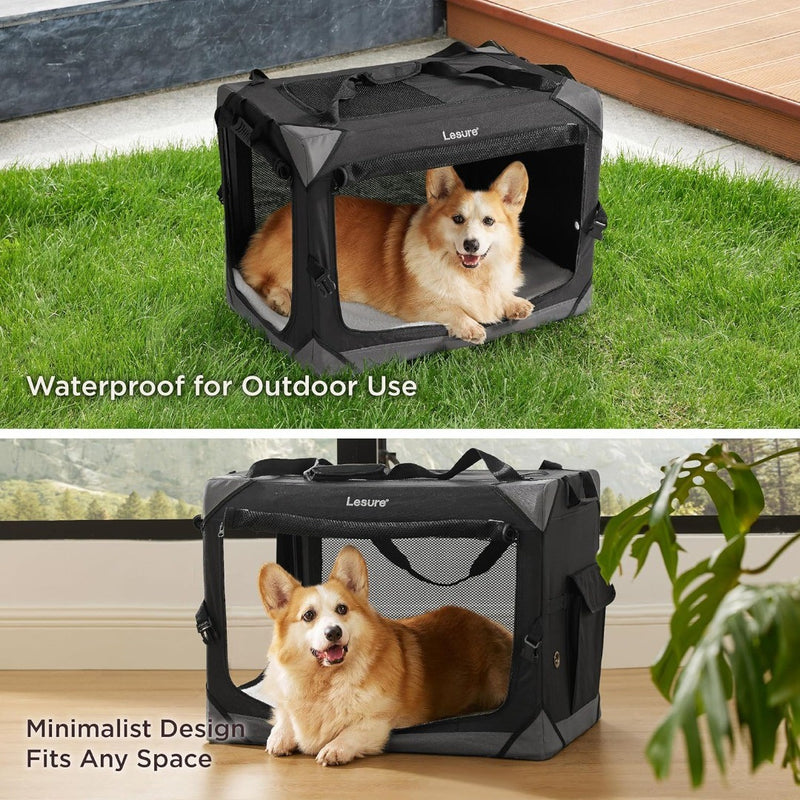 Dog Travel Crate Extra Large - Pet Soft Sided Carriers 82x58x58cm