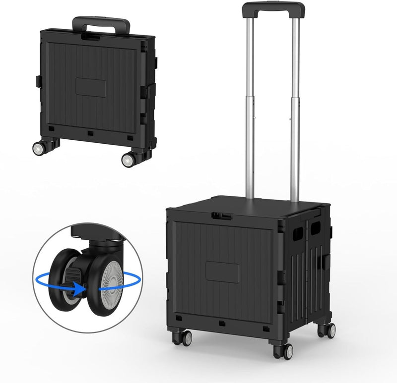 Collapsible Shopping Box Trolley on Wheels