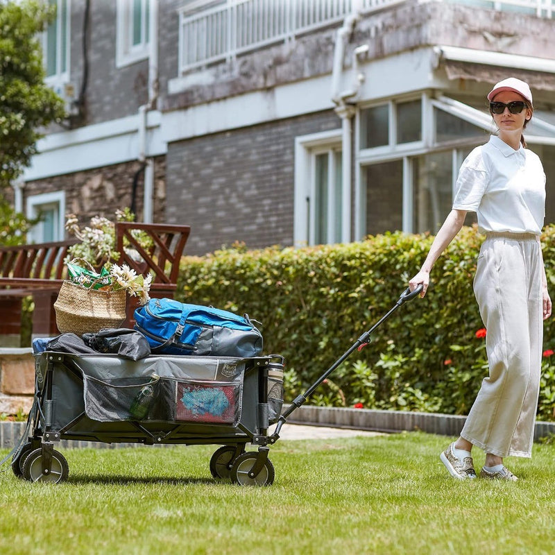 TIMBER RIDGE Festival Trolley on Wheels with Adjustable Handle, Collapsible