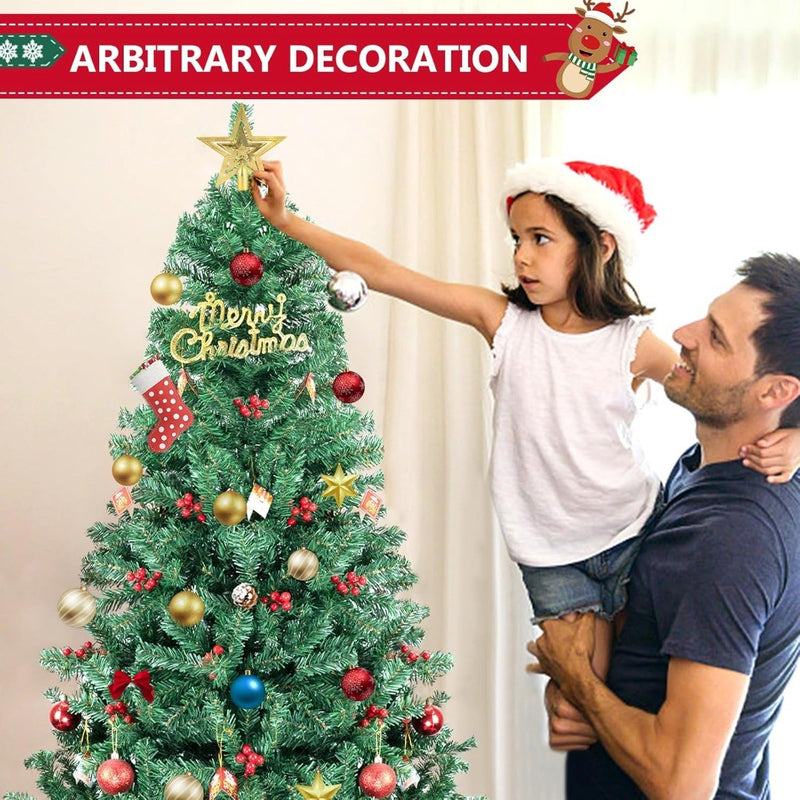 Artificial Christmas Tree 6' 1250Branch Tips 6 Different Decor