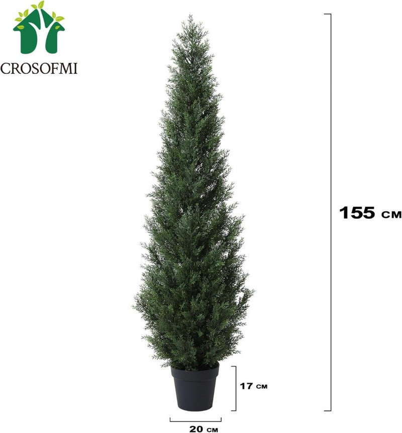 Outdoor Artificial Cedar Trees Pack of 2