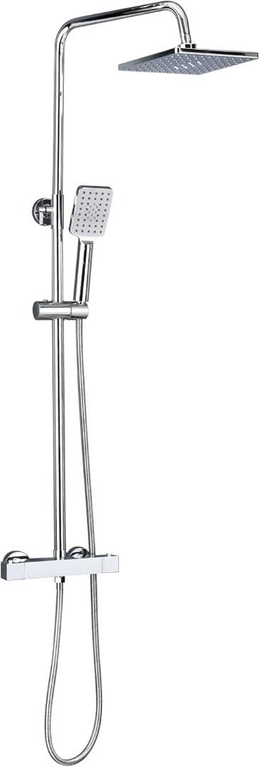 Thermostat Shower System 38°C Mixer Set Chrome