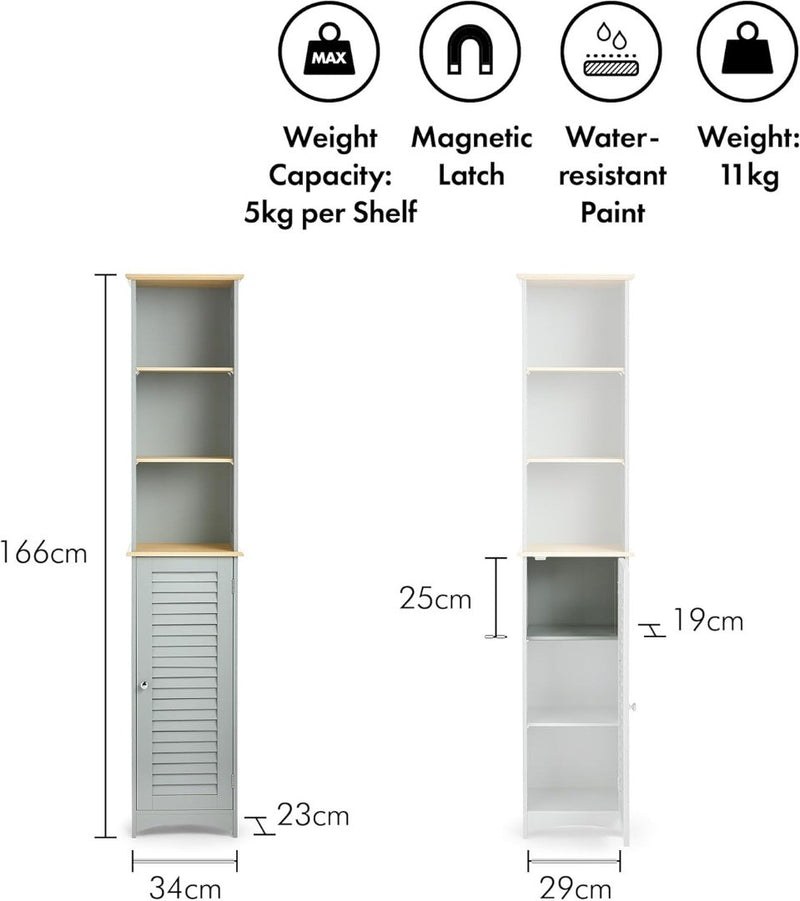 Bathroom Cabinet 23D x 34W x 166H cm Shaker