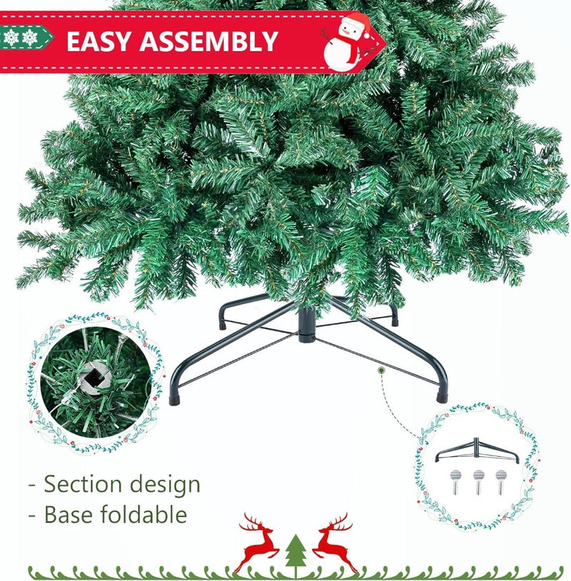 Artificial Christmas Tree 6' 1250Branch Tips 6 Different Decor