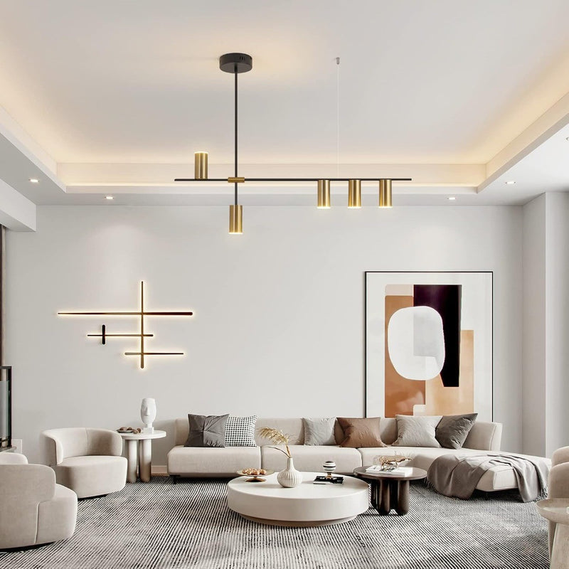 GEADI Pendant Light Fixtures, Dimmable Modern LED Chandelier Lighting