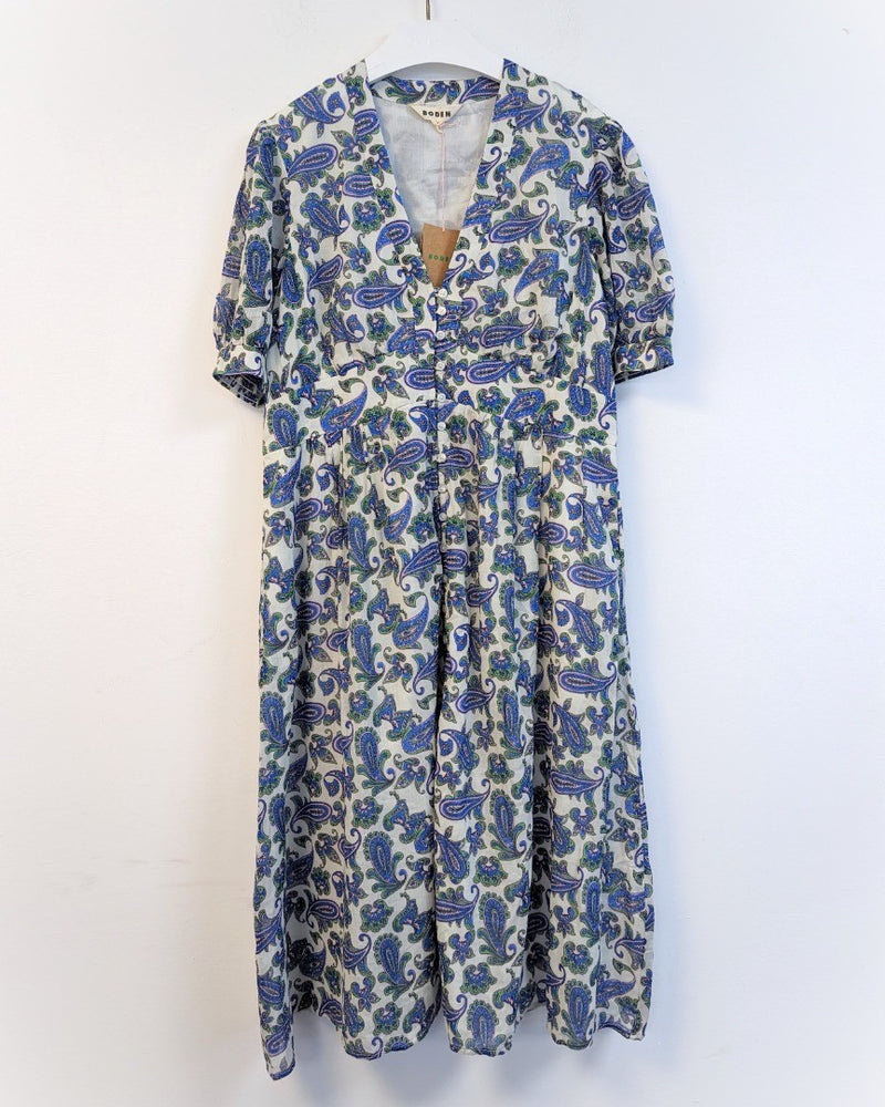 BODEN Elsa Crinkle Midi Tea Dress UK 16P