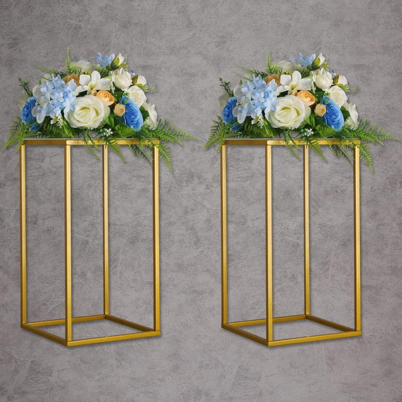 Wedding Flower Stand Metal Vase Column Stand 2 packs Gold