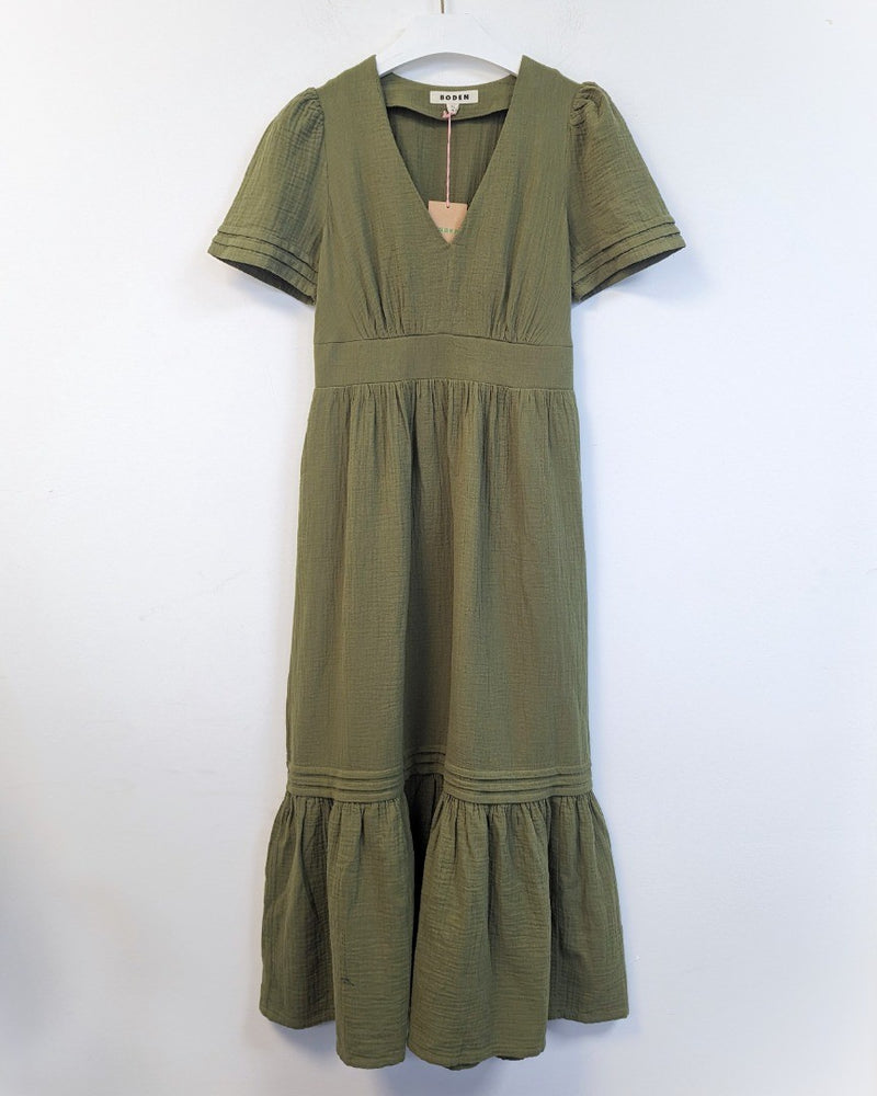 BODEN Eve Double Cloth Midi Dress UK 8L