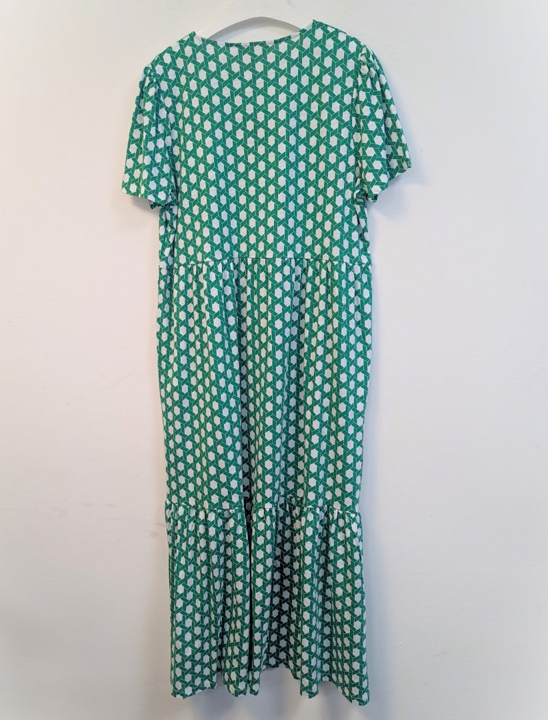 BODEN Emma Tiered Jersey Midi Dress UK 18R