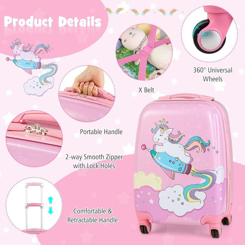 Unicorn Luggage Set 2 Piece 12" & 18"