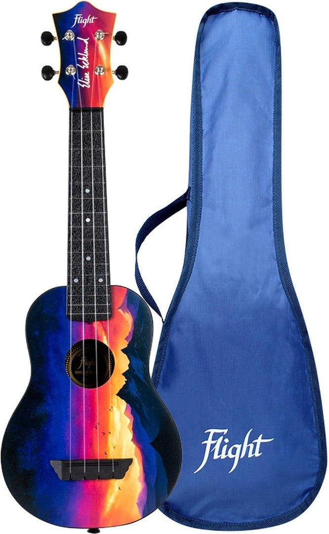 Soprano Travel Ukelele with Gig Bag Sunset 1 PCS